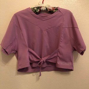 Gymshark Lilac BoxyTie Top